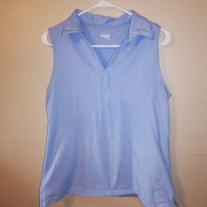 Collared v neck sleeveless top